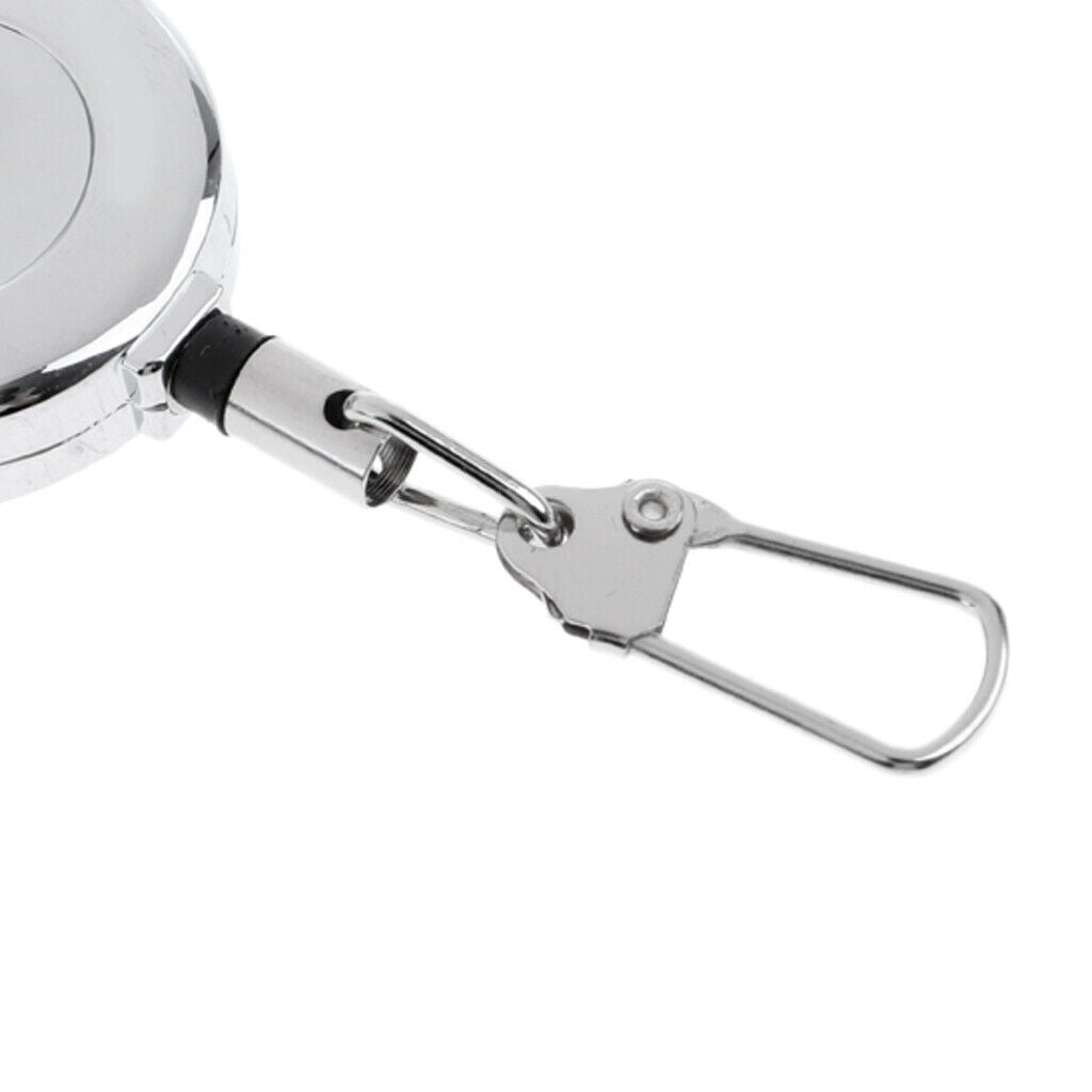Fishing Zinger Key Chain Retractor Rolling Keyring Carabiner Clip