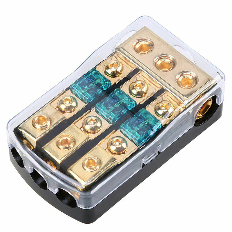 Universal 1 Way In 3 Way Out Style Fuse Holder Fuseholder Box AT Audio Part Tool