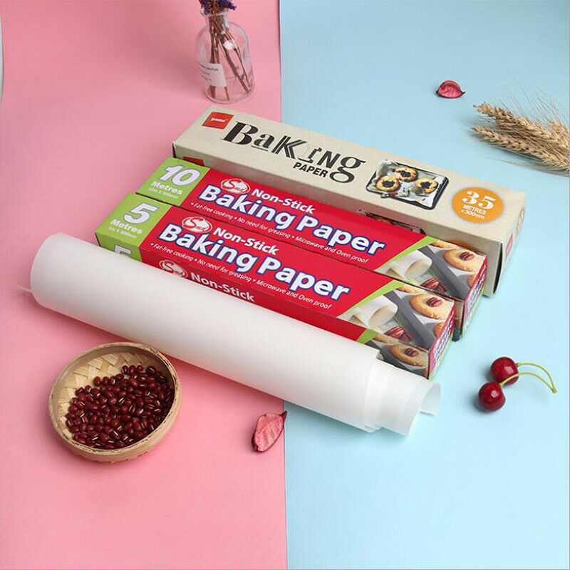 5M Baking Paper BBQ Double-sided Non Stick Silicone Oil Paper Cake Parchm.l8