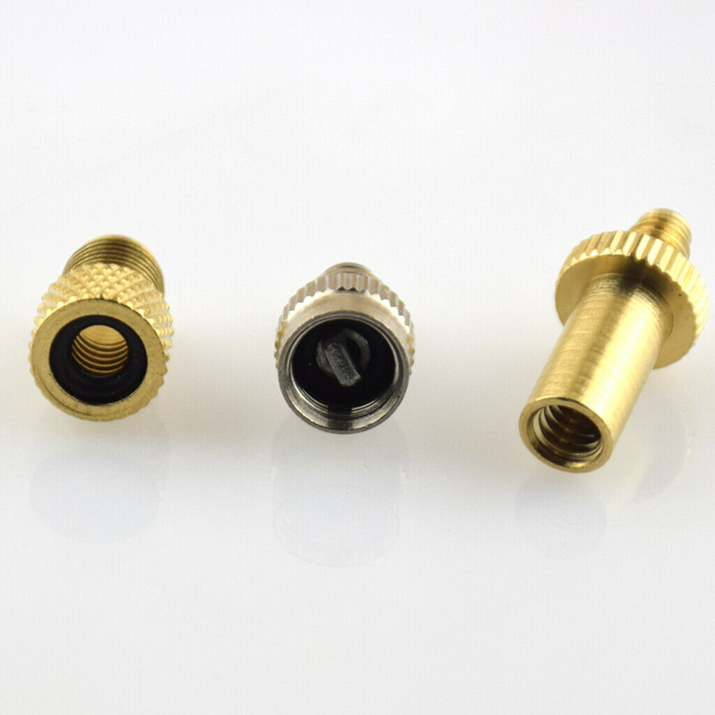3x Bicycle Presta Valve Adapter Schrader Converter Cycling Pump Kit Adaptors