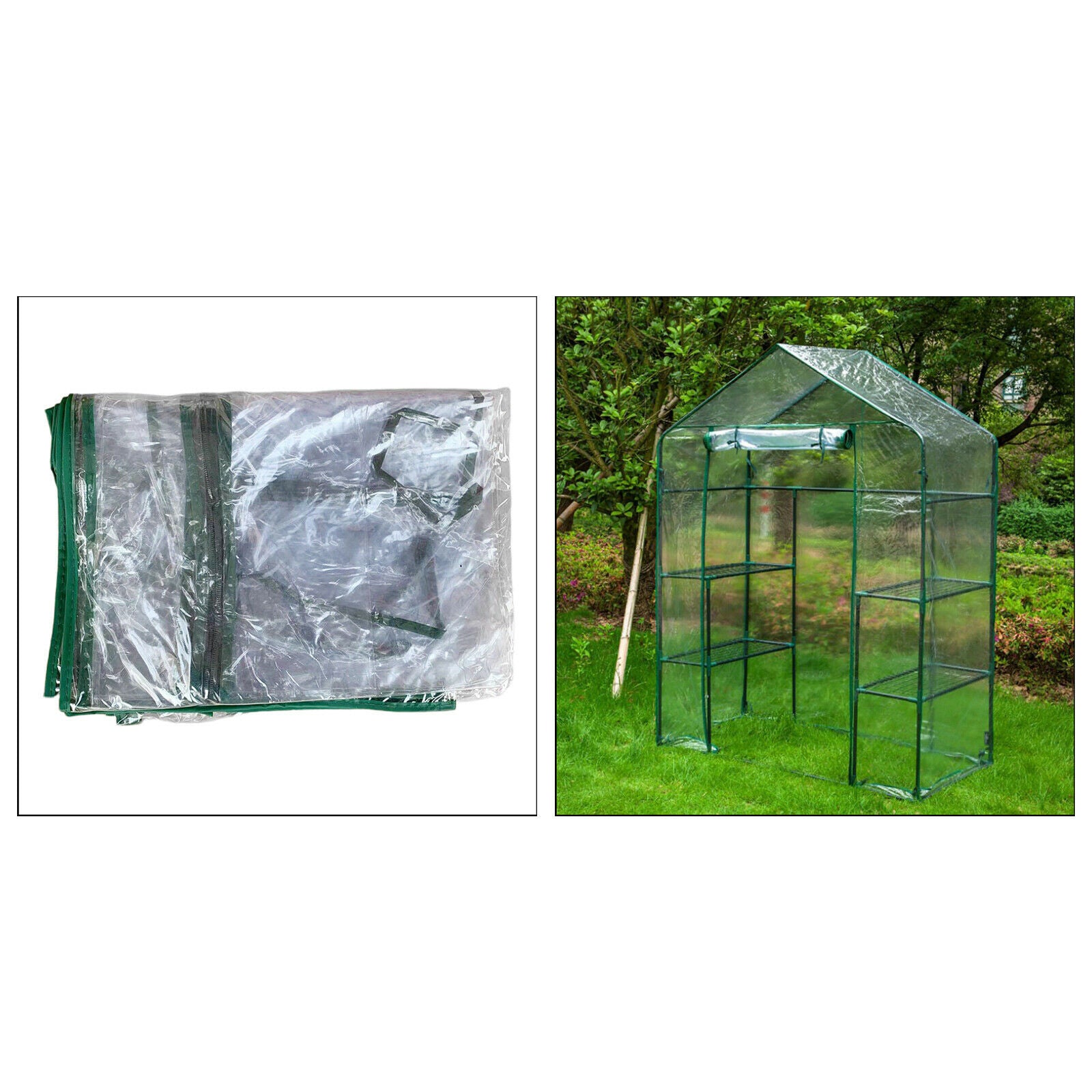 Portable PVC 69x49x158cm 4 Tier Plant Cover for Mini Greenhouse