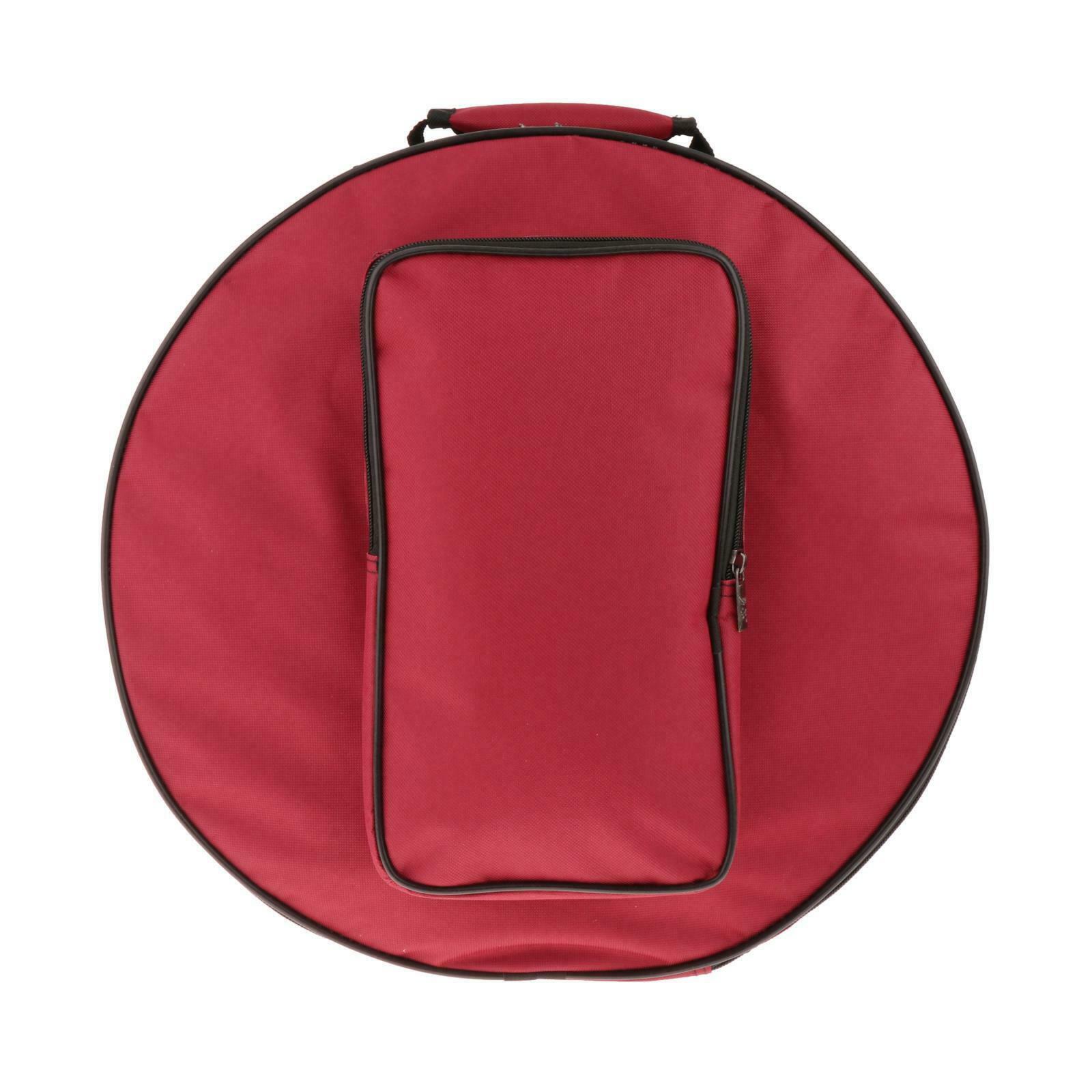 Red Compact Snare Drum Bag Drum Carrying Case Backpack with Shoulder Strap &