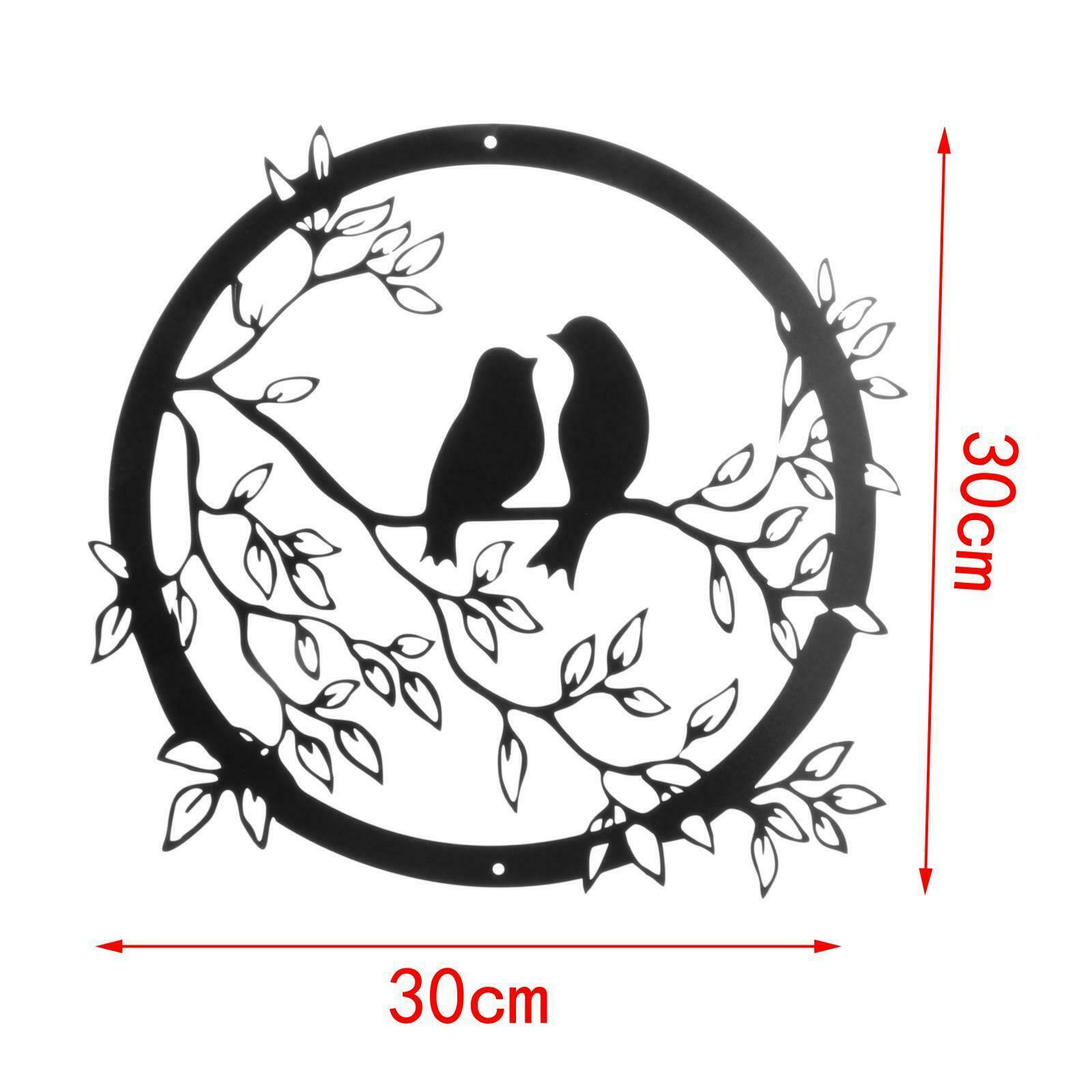 Stylish Round Metal Wall Art Decor Silhouette for Garden Indoor Hotel Decor