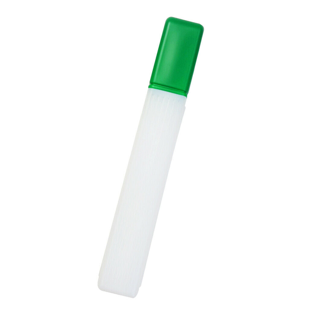 Green Plastic Bottles Knitting Needle Crochet Hook Tube Holder Storage Case