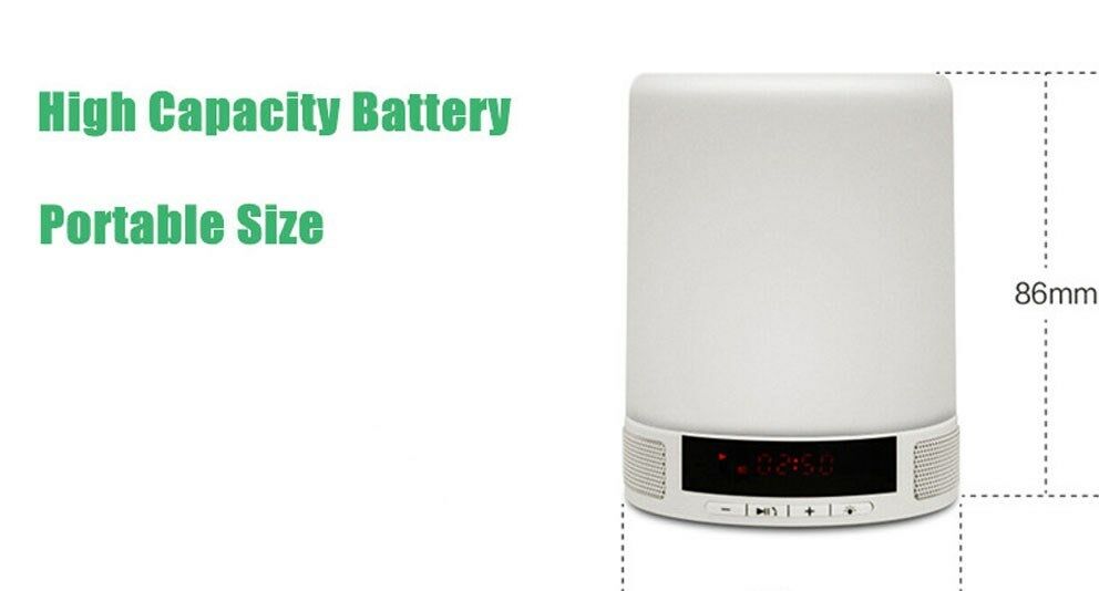 Outdoor Romantic Lighting Bluetooth Speaker with Smart Alarm Clock Led lamp