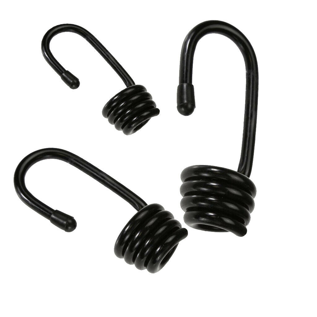 30x Heavy Duty Metal Bungee Shock Cord Hook Spiral for 10mm Luggage Straps