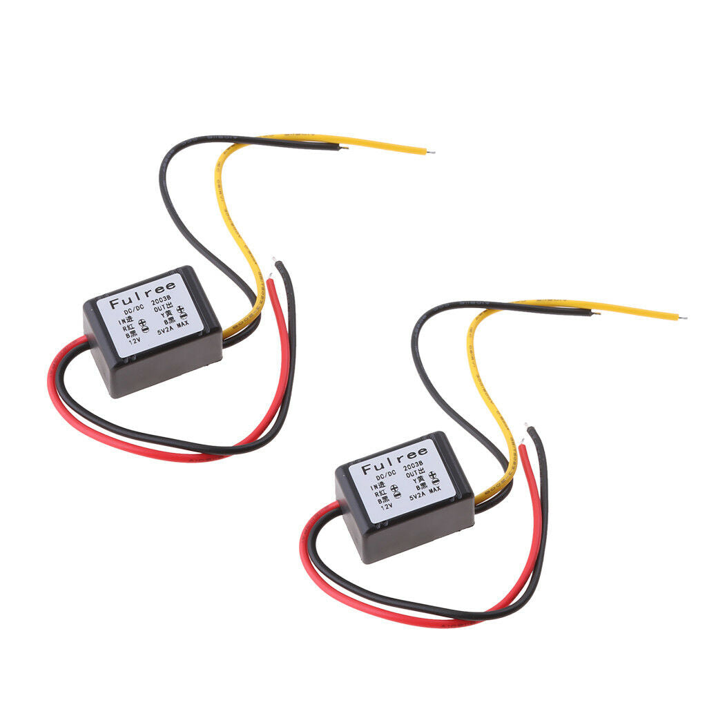 2x DC-DC Buck Converter 12V To 5V 2A  Converter Car Power