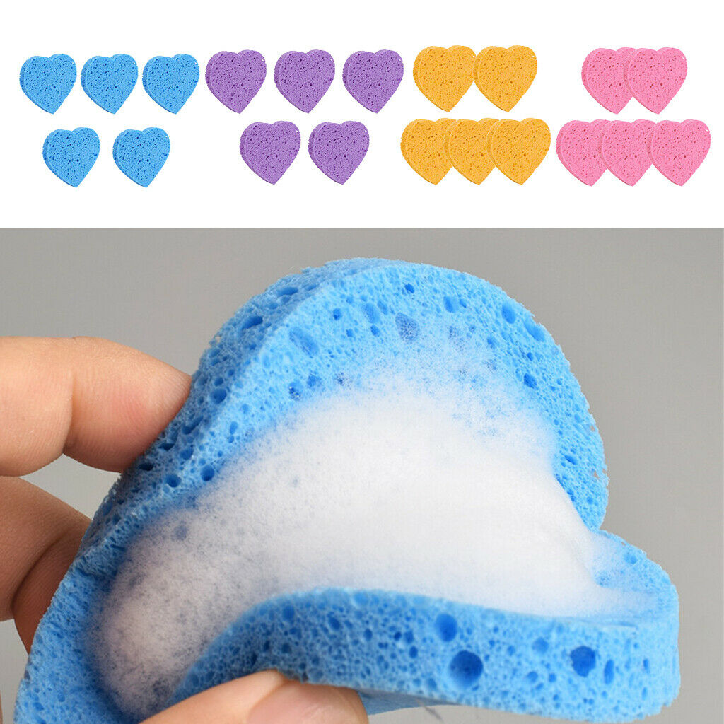 20 Pack Compressed Cleansing Cellulose Sponges Cosmetics Remover Puff Pads