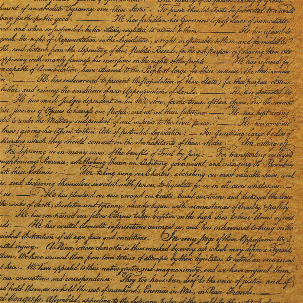 the united states declaration of independence retro poster wal.l8