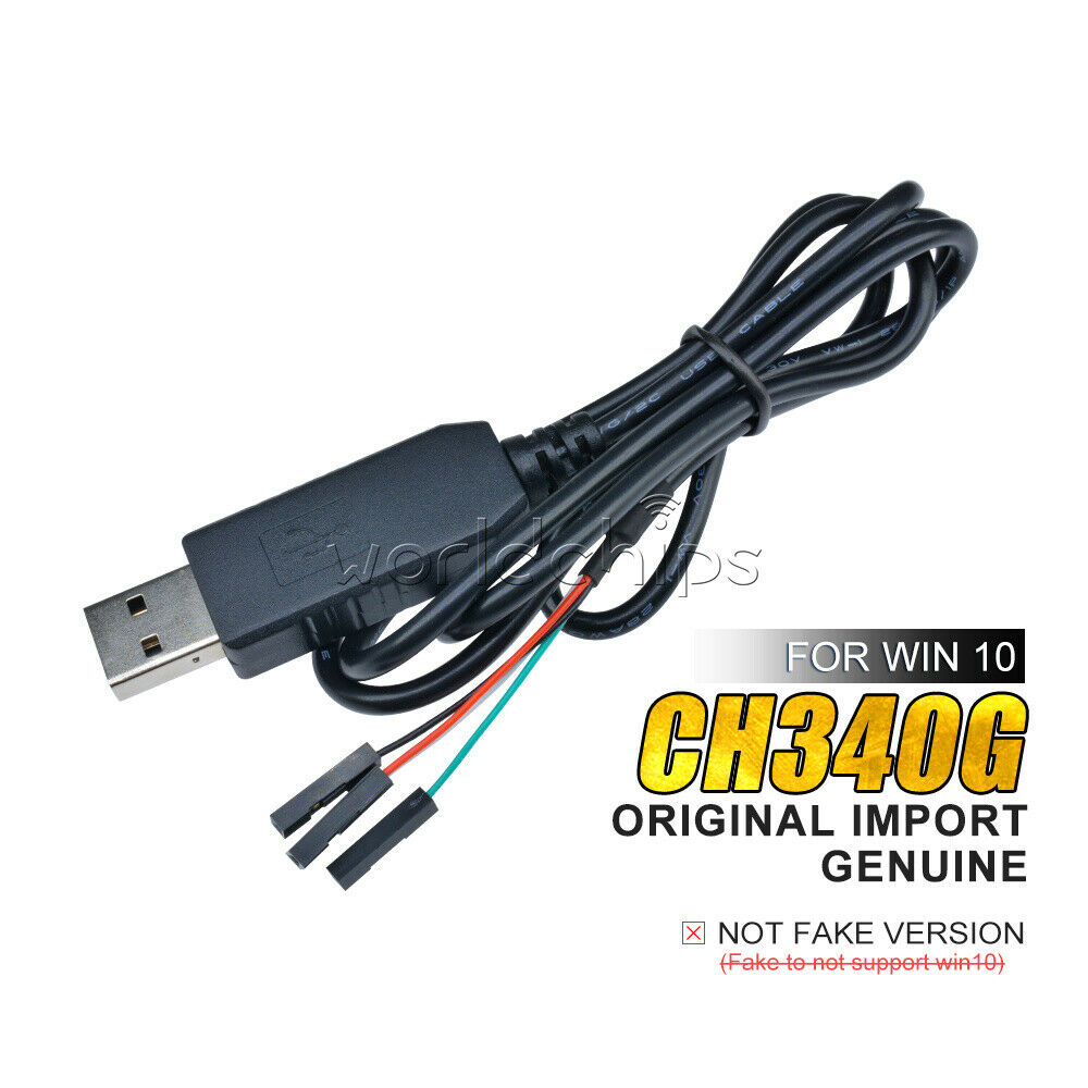 CH340G to TTL RS232 Serial 5V USB Cable with WIN10 for Arduino AVR MCU ARM