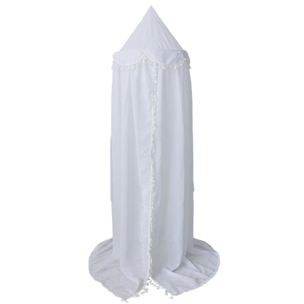 Kids Chiffon Bed Canopy Curtain Mosquito Net Bed Tent Bedroom Decor White