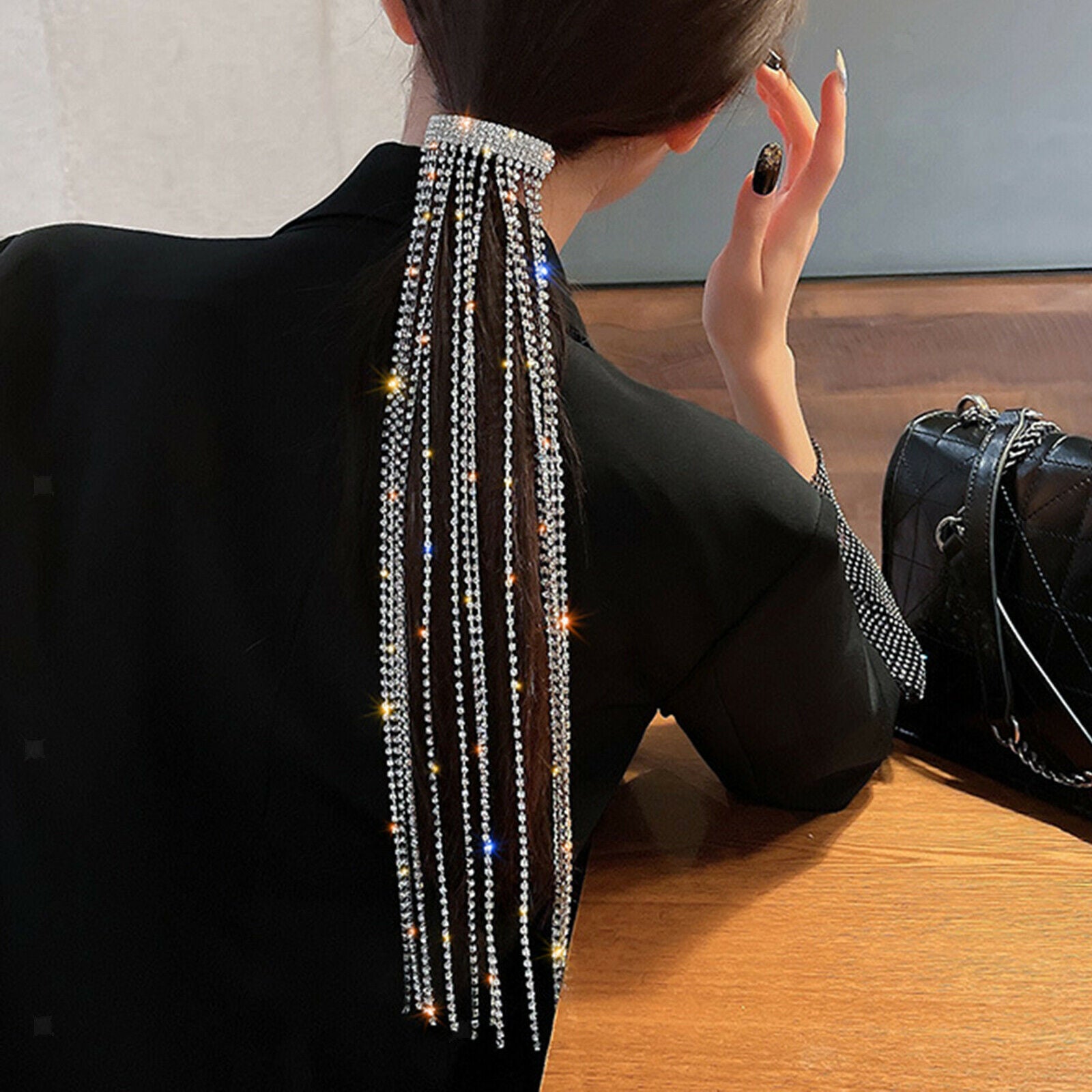 Rhinestone Beads Hairpin Hair Accessories Tassels Girls Ponytail Holder