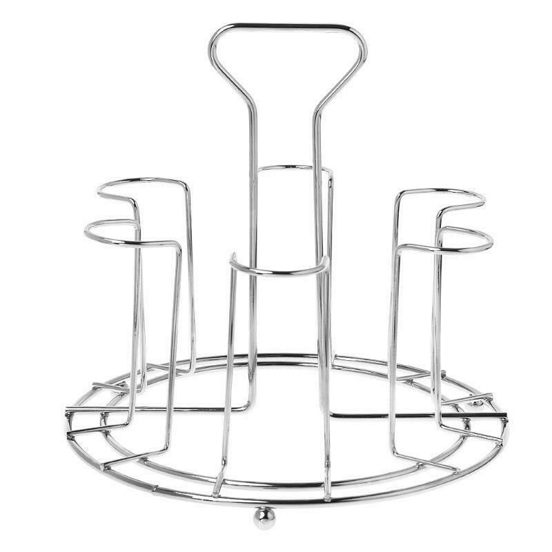 Stylish Mug Tree Iron Holder Coffee Cups Drain Organizer 6 Racks Stand Bottle