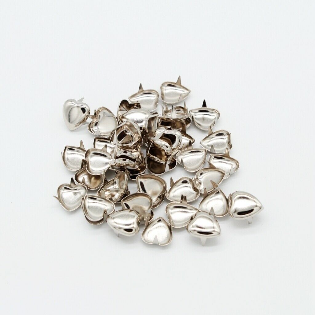DIY Love Heart Metal Rivets Claw Studs Bags Clothes Hats Leather Decor