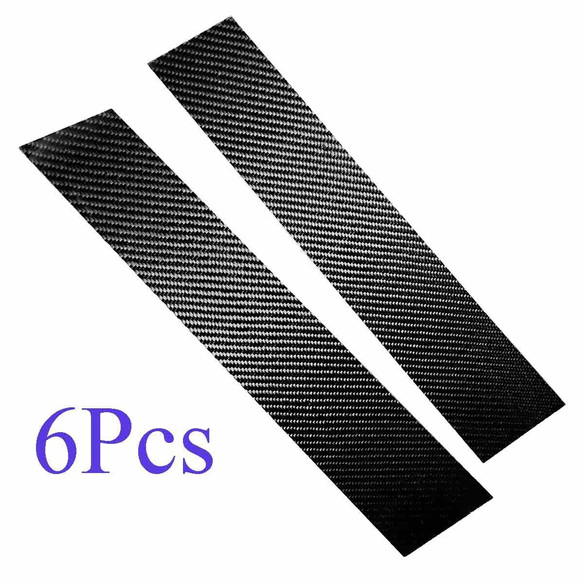 For Alfa Romeo Giulia 2017-2020 6Ã—Real Carbon Fiber Car Window Pillar Trim Cover