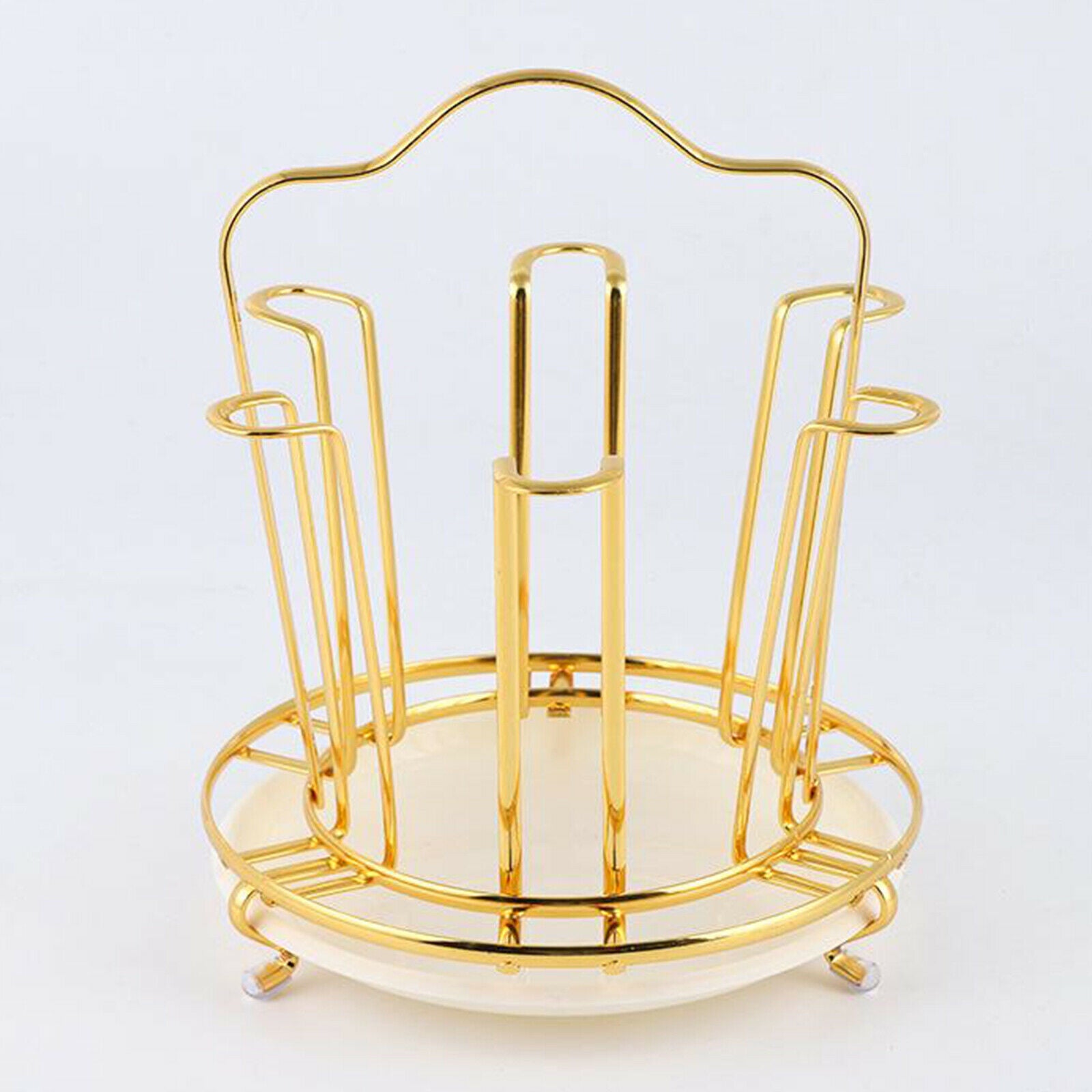 Golden Mug Holder Stand Metal Drainer RackTree Mugs Bottles Kitchen Storage