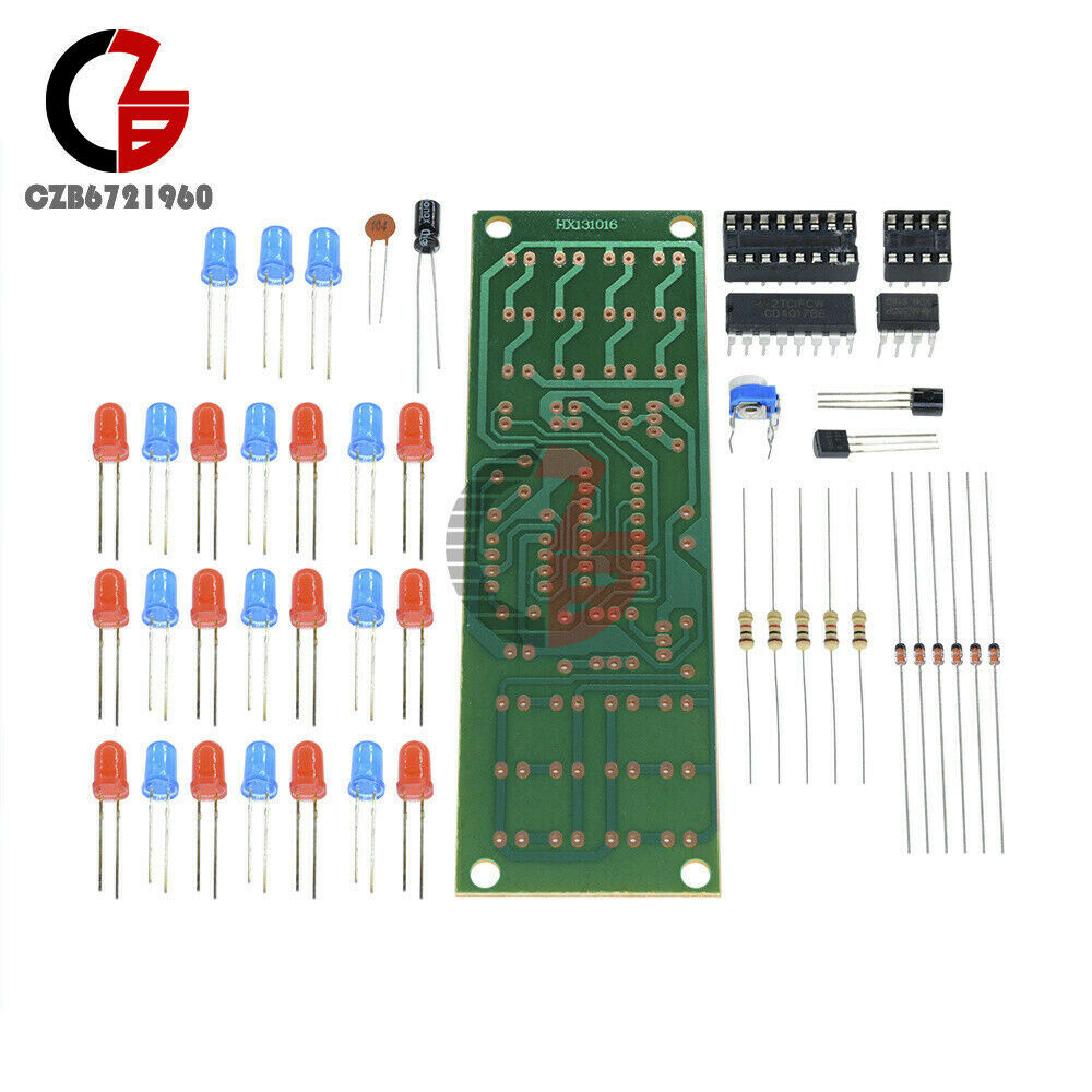 Red Blue DIY Kit Dual-Color Detonation Flashing Light 6V
