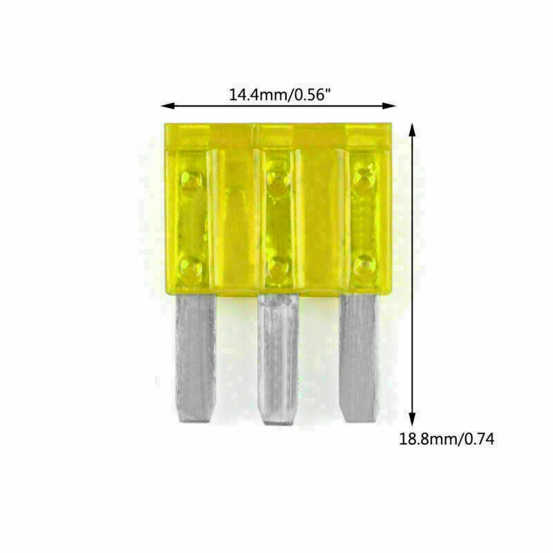 5Pcs Micro3 Fuse Automotive ATL 20A 3 Prong Micro Blade Fuse For Ford Focus  CN
