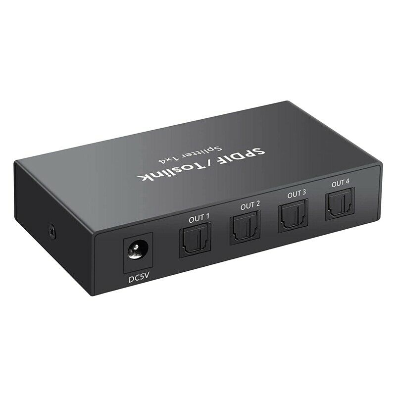 Digital Optical Audio 1X4 Splitter Digital SPDIF Toslink Optical Fiber Audio SE1