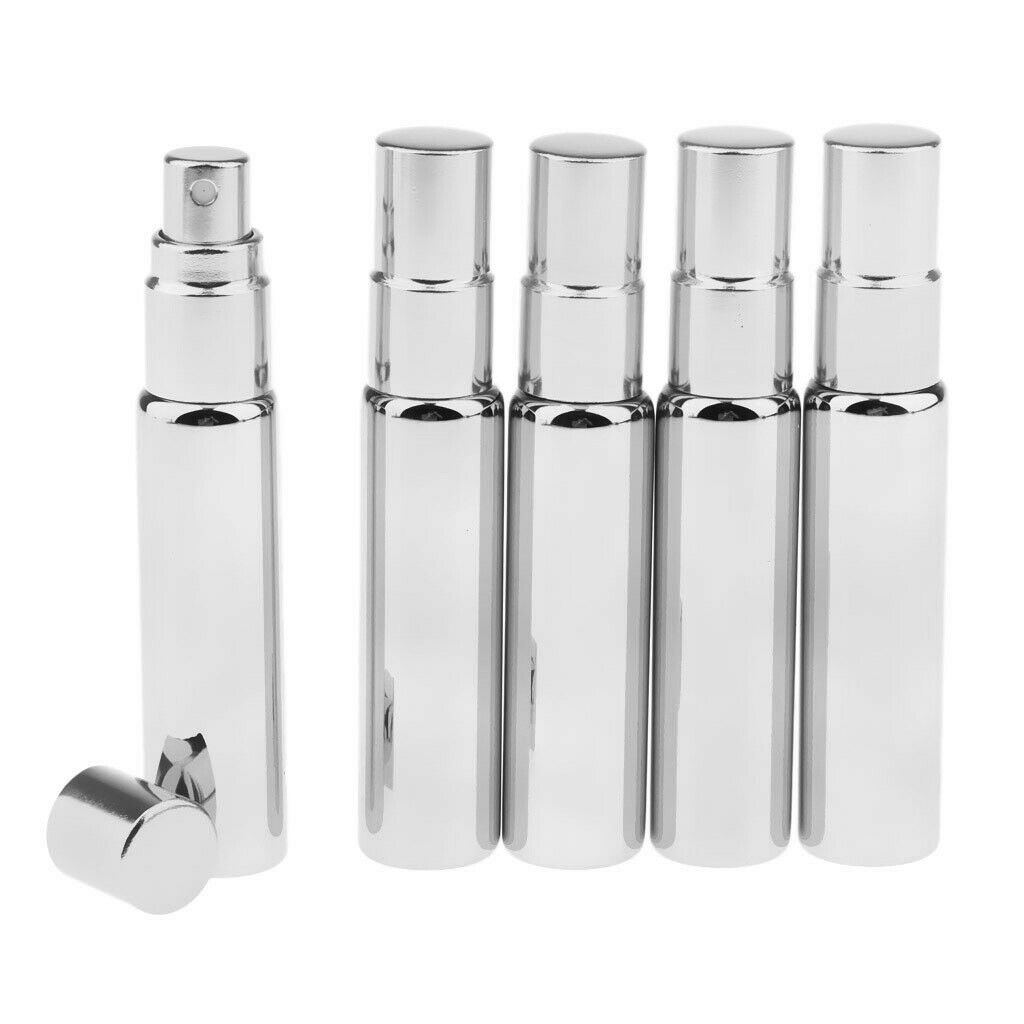 10Set Glass Empty Bottles Refillable Spray Atomizer Liquid Fine Mist Pump