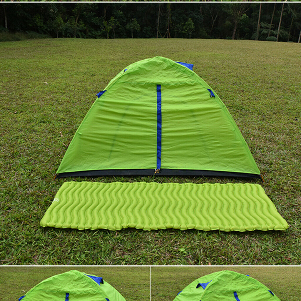 Ultralight Portable Inflatable Sleeping Pad Bed Mat Camp Tent Cushion Green