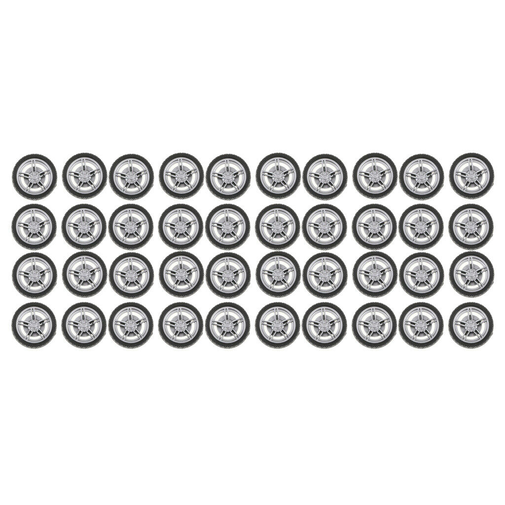4 Pieces 1.57 Inch 5-Spoke RC Car Soft Rubber Tyres for RC Drift Car DIY
