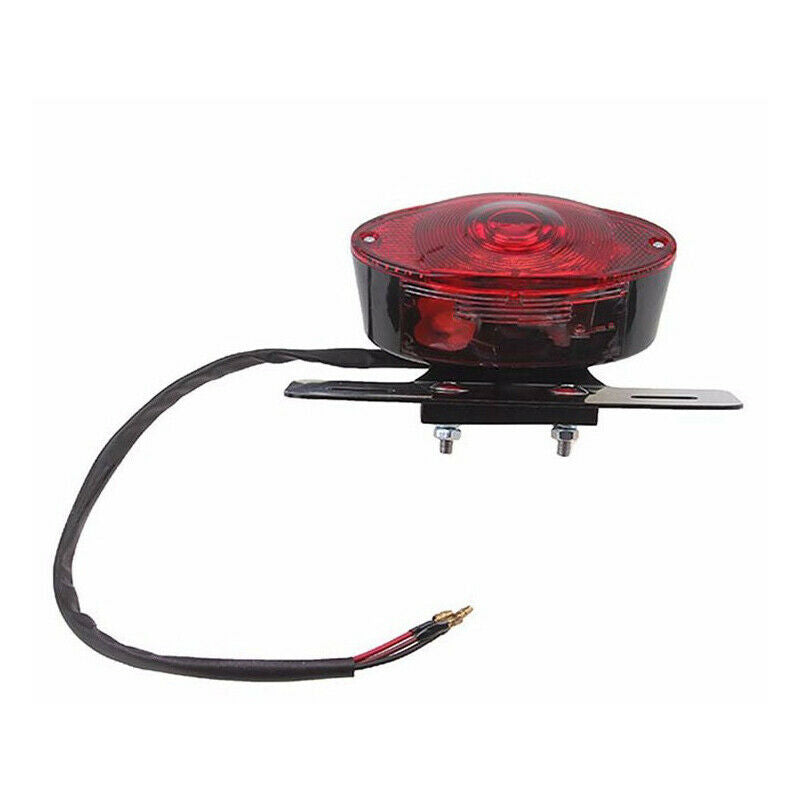 Retro Red LED Rear Brake Light Motorcycle Tail Turn Signal License Plate Lamp