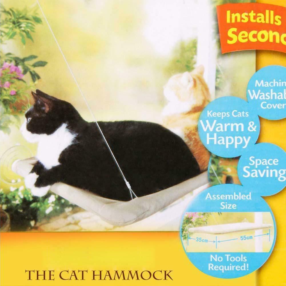 Kitty Cat Basking Window Hammock Mounted Perch Cushion Bed Hanging Shelf Seat TL