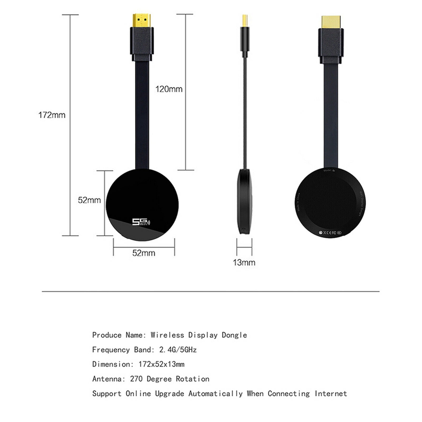 HDMI Mirror Screen Wifi Wireless Display Adapter Dongle for Phone TV PC