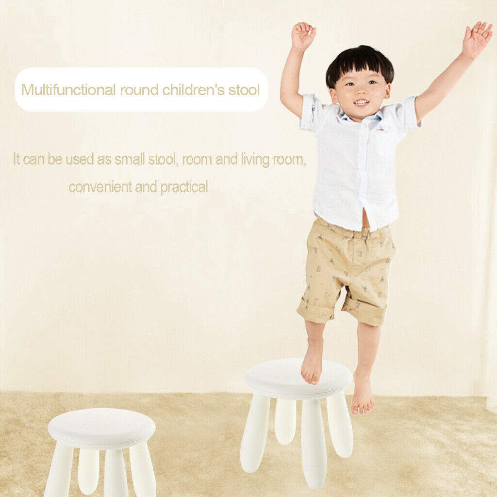 Plastic Kids Children Round Assembling Chair Furniture Chair School White