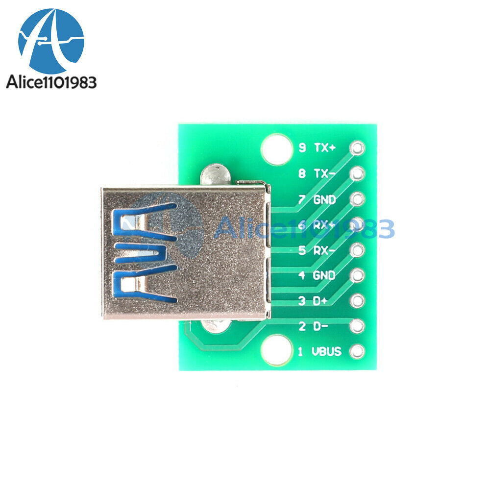 USB 3.0 3.1 Female to DIP Adapter PCB Module Connector Converter For Arduino
