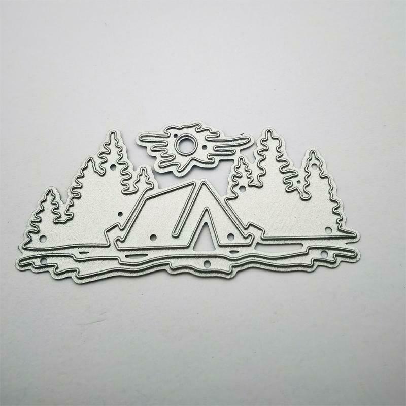 Camping Tent Woods Carbon Steel Cutting Dies DIY Scrapbooking Photo Album Paper