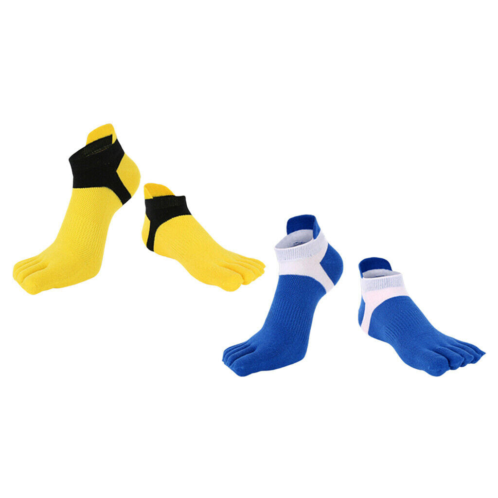 2 Pairs Soft Cotton Low Cut Toe Socks No Show Athletic Socks Casual Hosiery