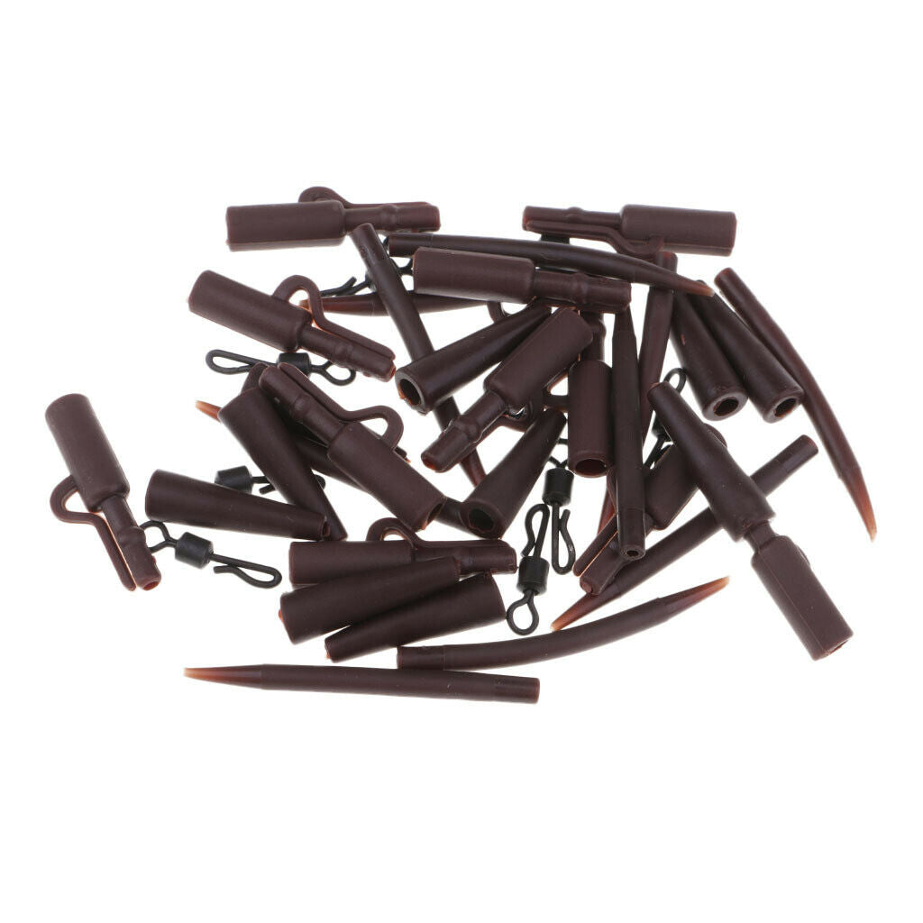 40pcs Safety  Carp Sleeves Quick Change Swivels Fishing Accessory