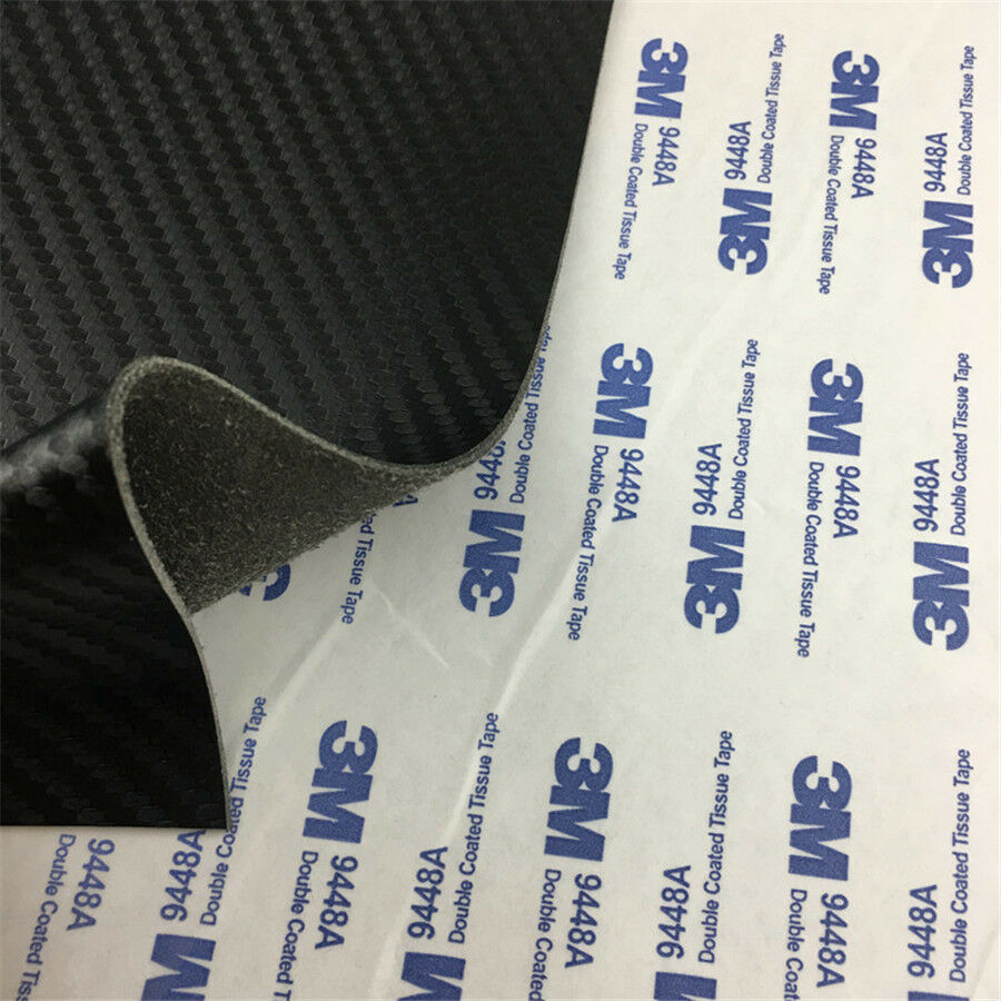 Carbon Fiber Leather Style Scuff Plate Door Sill Cover Car Threshold Step Guard