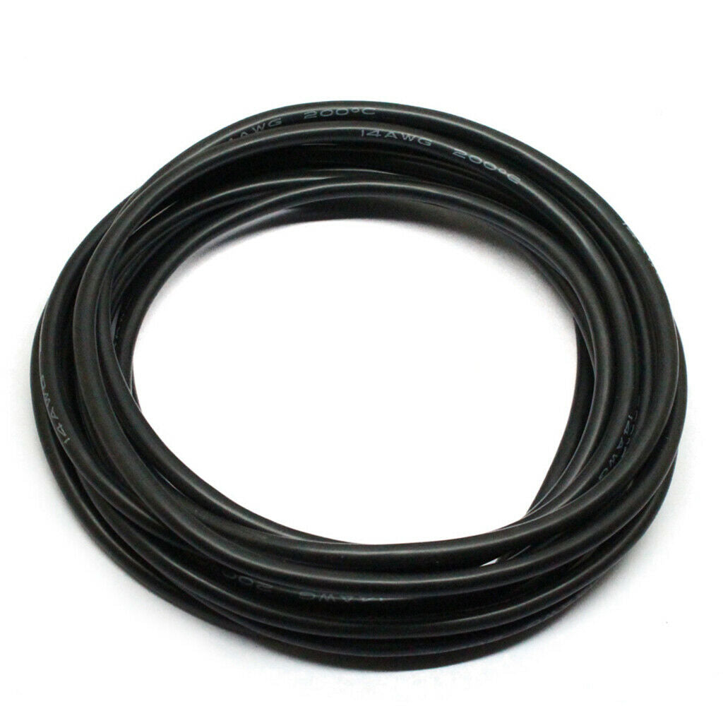 2Pcs 14AWG Flexible Soft Silicone Wire Cable High Temperature Resistant