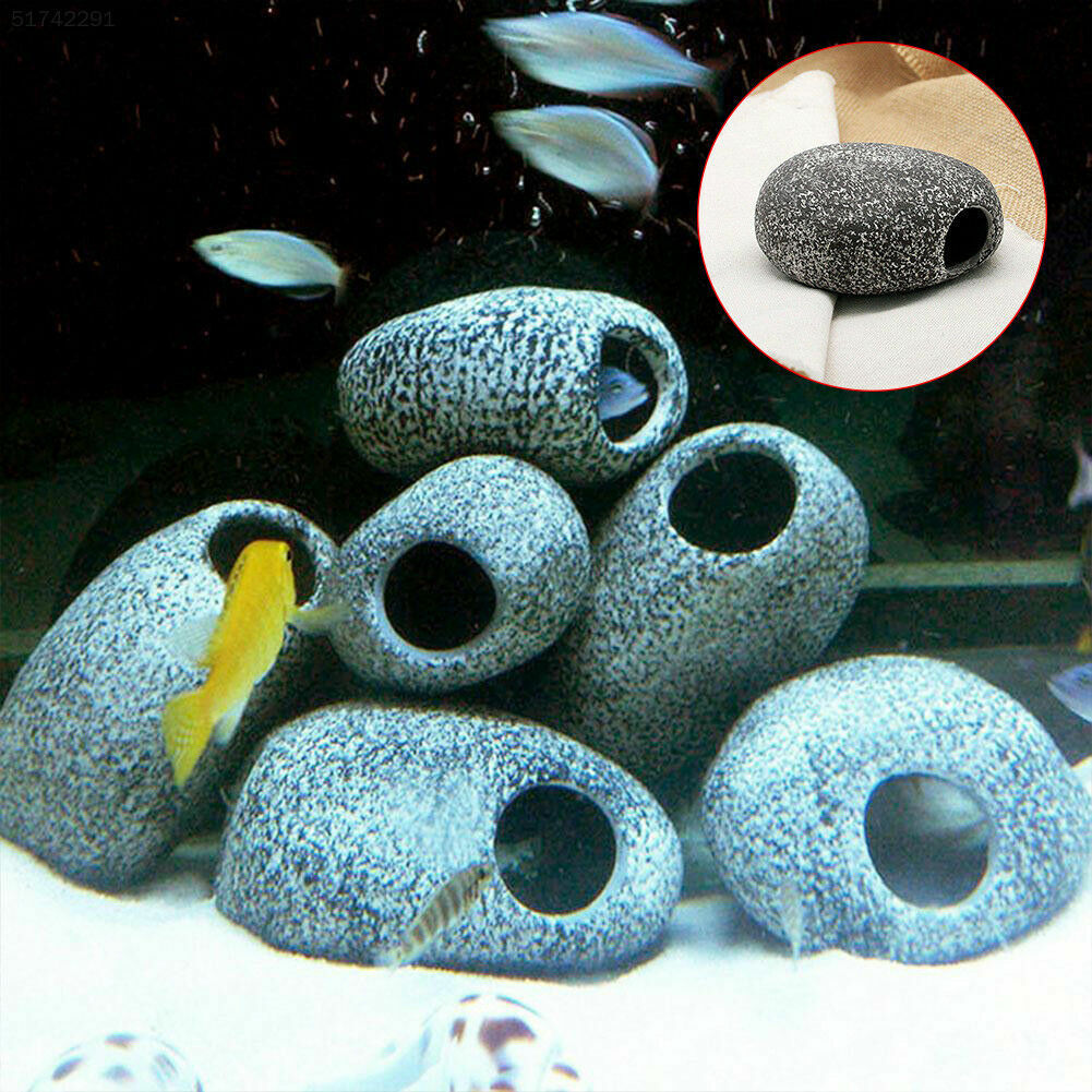 EC75 BCA4 60DD Aquarium Stone Cichlid Ornament Shrimp Breeding Cave Fish Tank S