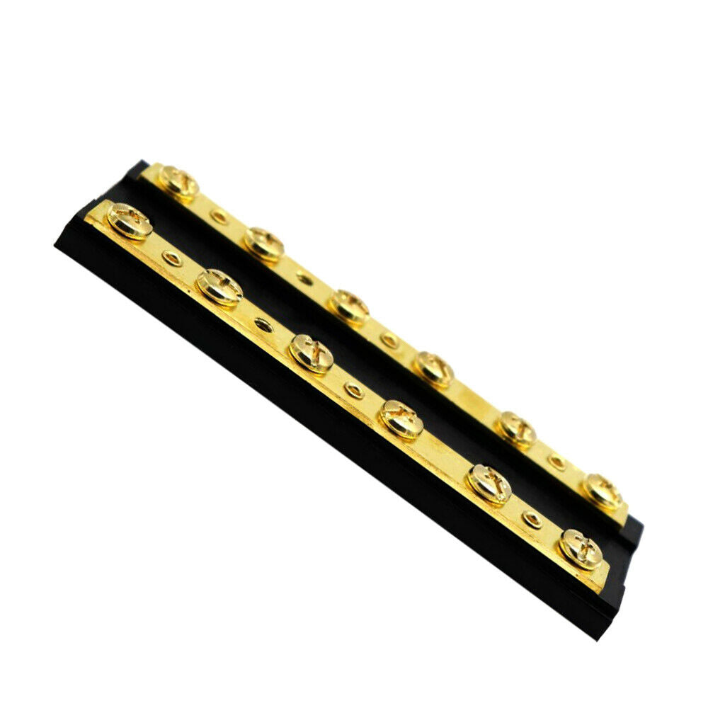 Boat Marine Terminal Block with Dual 6 Stud Bus Bars 8-32 Screw Terminals
