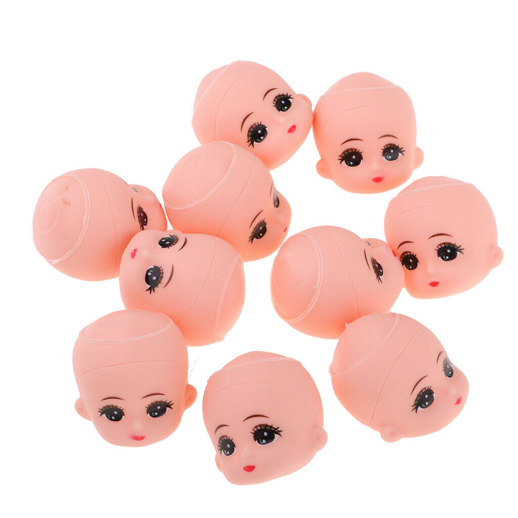 10 Pieces Lovely Big Eyes Baby Heads For Mini