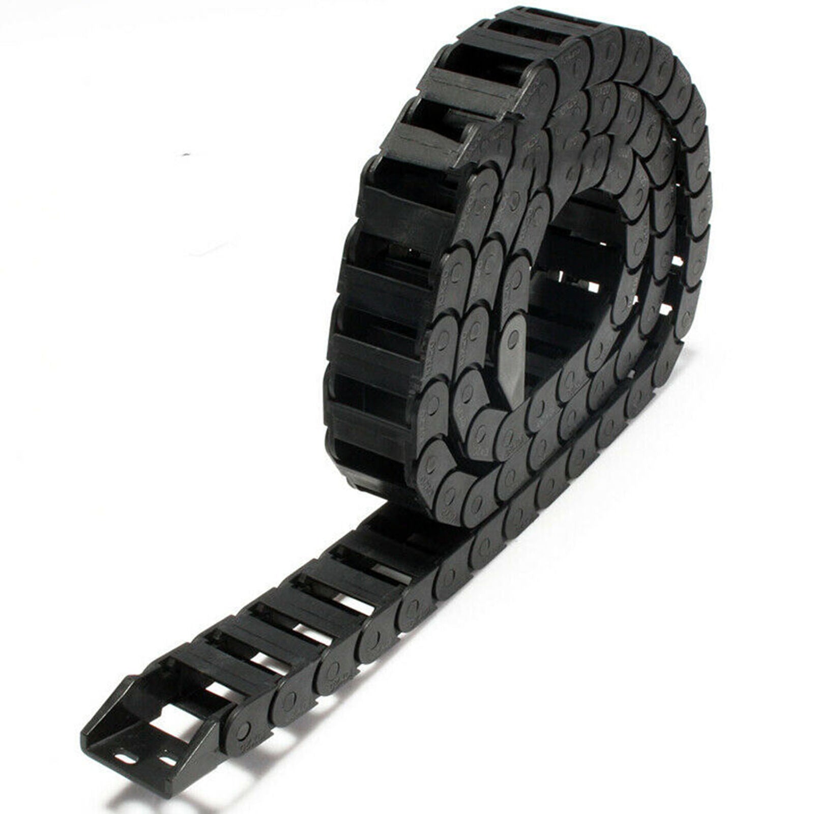 1M 1000mm (40") R28 Black Long Nylon Cable Drag Chain Wire Carrier 10x20mm