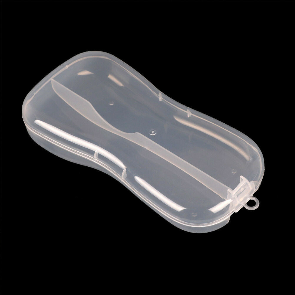 Portable Plastic Spoon Fork Travel Transparent Tableware Box Storage Organ.l8
