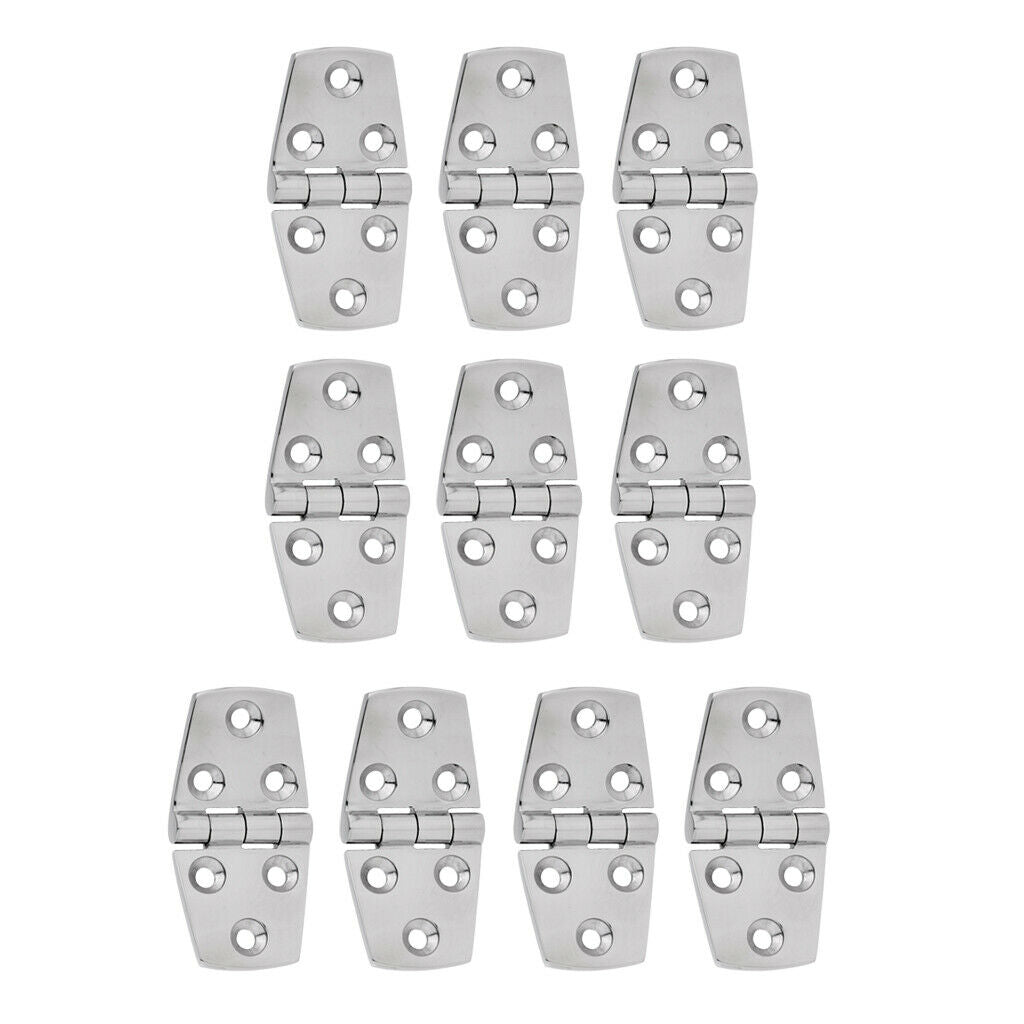 10pcs 3" x 1.5" Marine 316 Stainless Steel Strap Hinge Door Hinge Boat Hatch