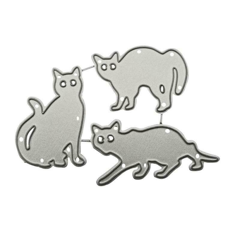 Three Cats Carbon Steel Cutting Dies DIY Scrapbooking Photo Album Embossing