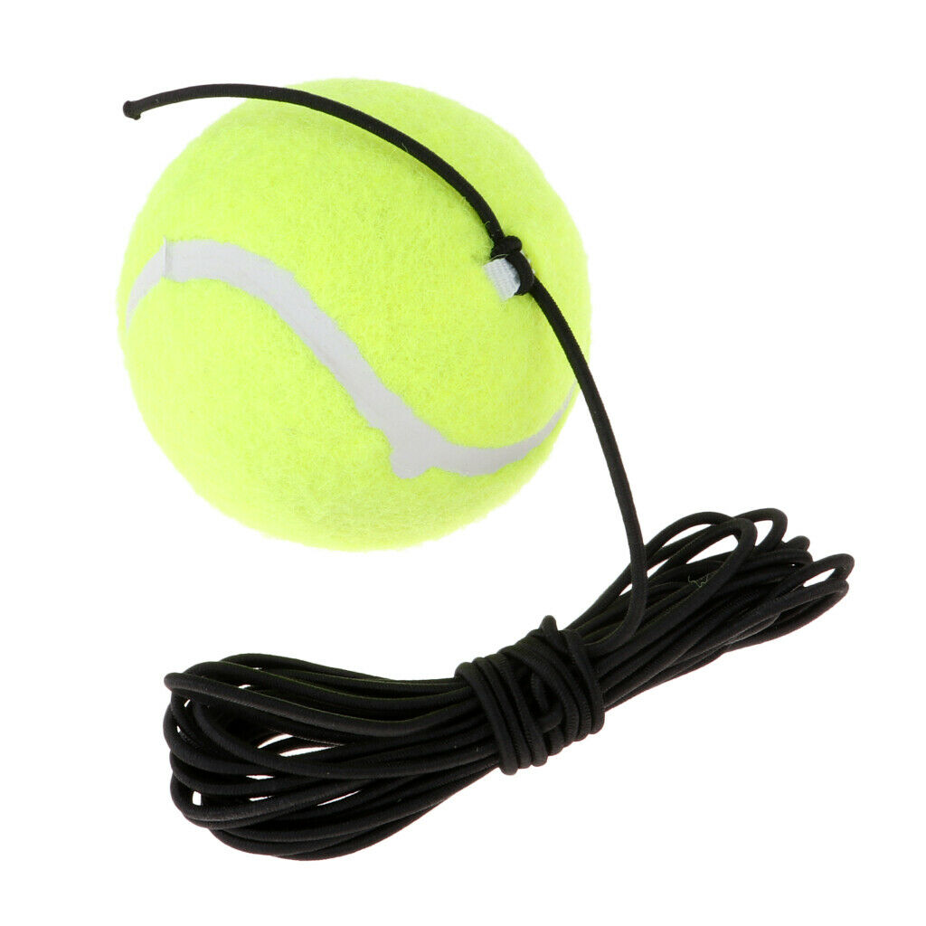 Single Tennis Training Aid Ball & Elastic String for Indoor/Outdoor Practice