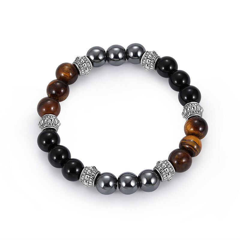 black matte stone tiger eye excellent jewelry matte agate energy stone brace Tt