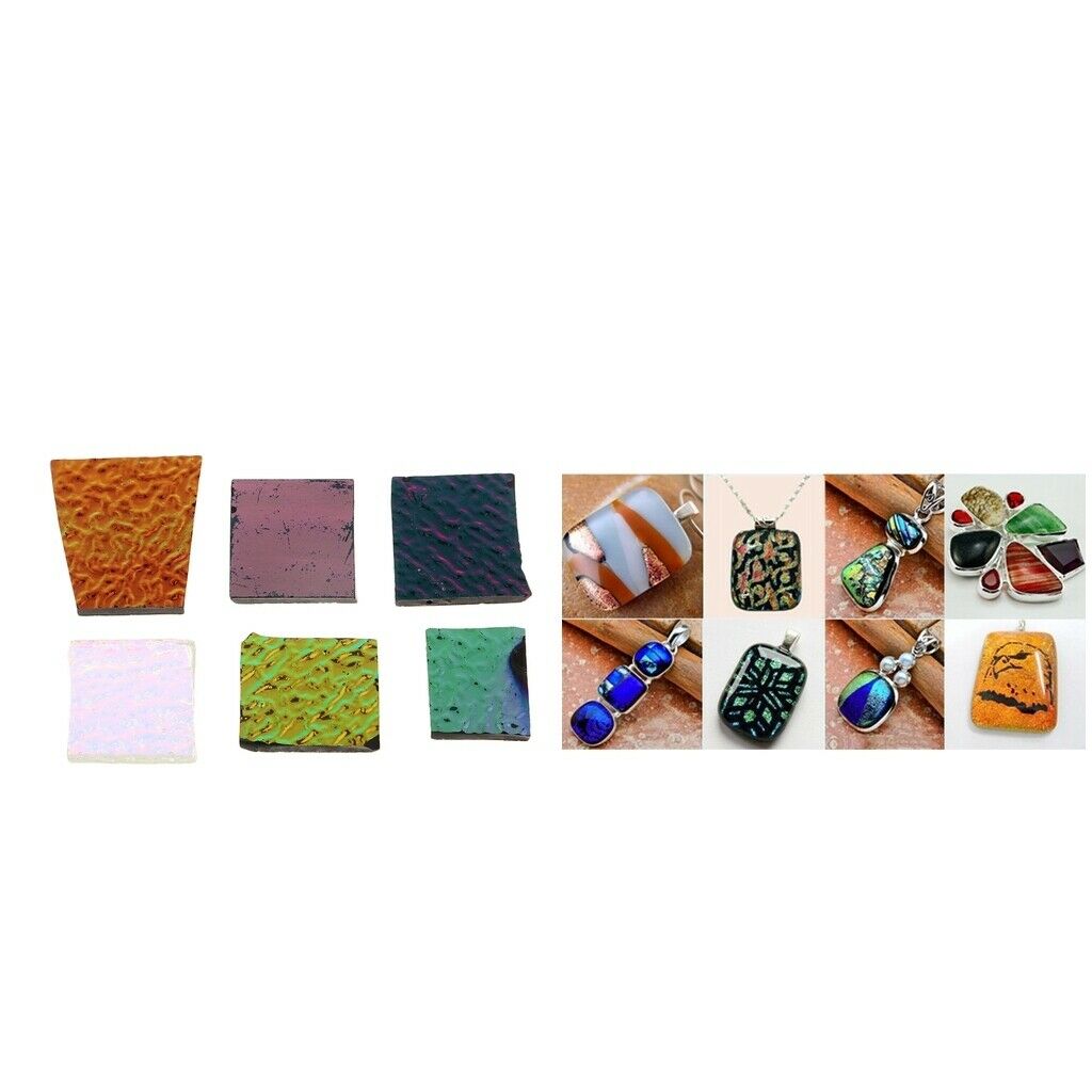 1Oz Dichroic Testure Film Fusing Glass Fusible Glass Pieces Jewelry Making