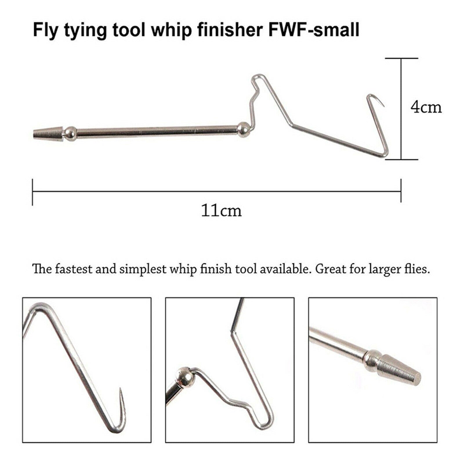 5pcs Fly Tying Tool Kit Bobbin Thread Holder Whip Finisher with Storage Box