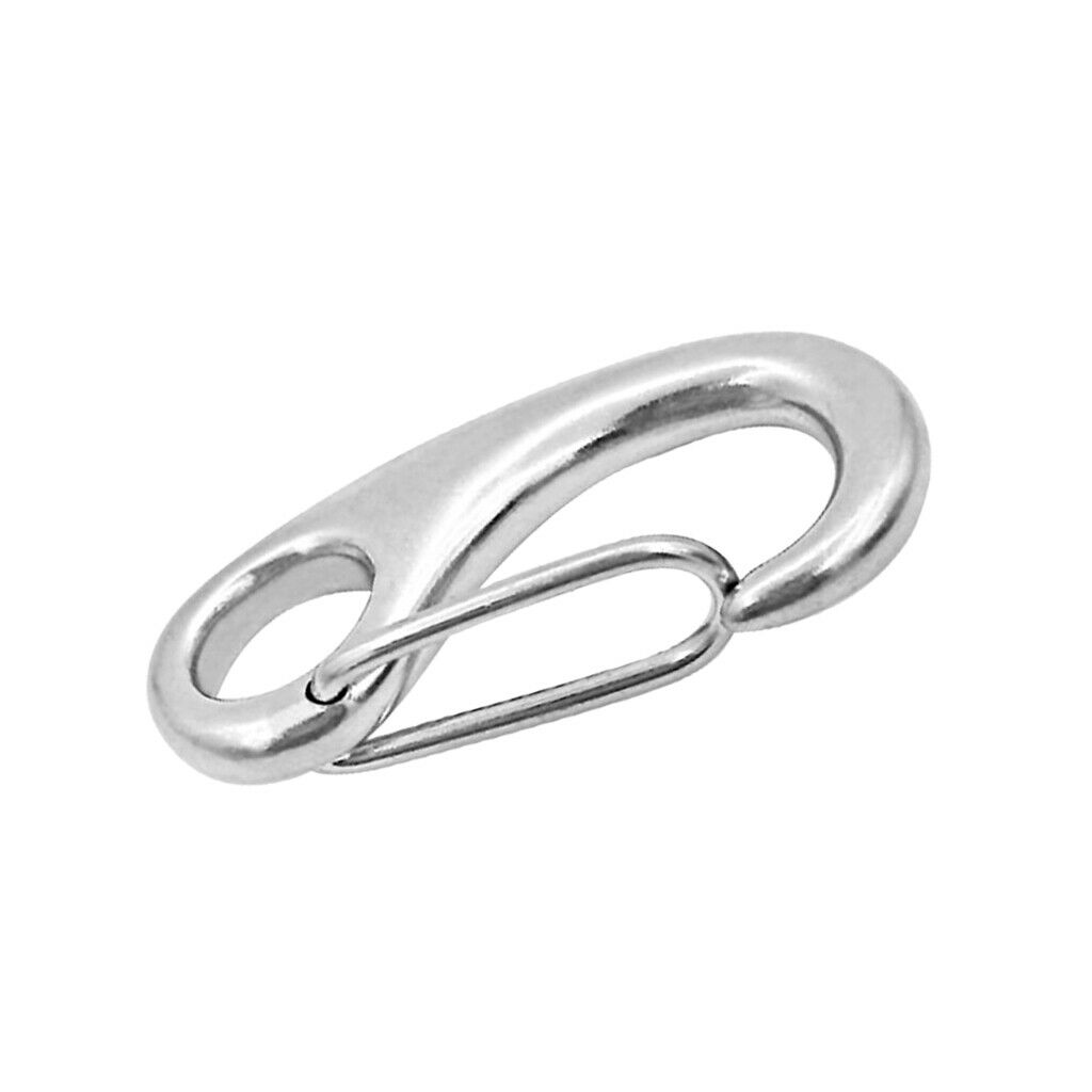 Carabiner Spring Snap Hook Clip Egg Shaped Keychain Camping Hiking