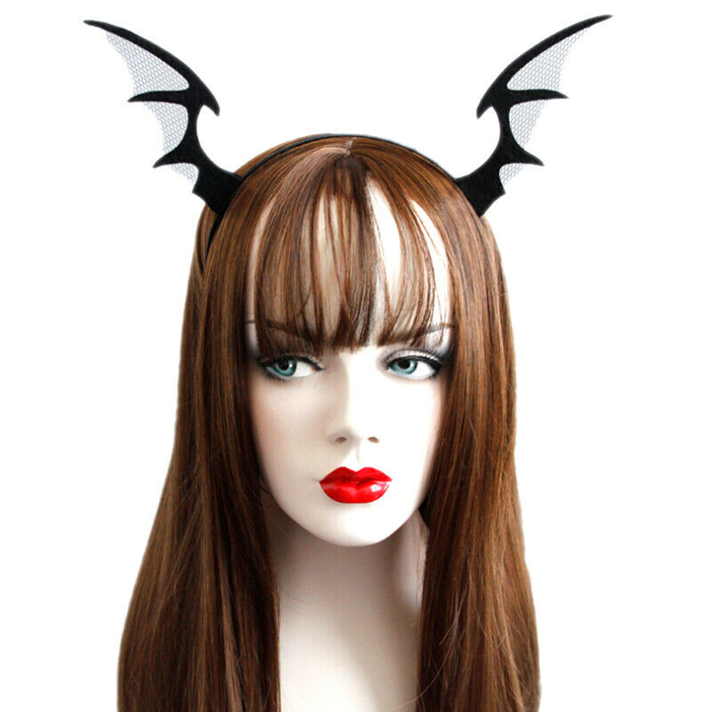 Bat Wings Ears Hair Hoop Halloween Party Headband Hairband Headwear Cos.l8