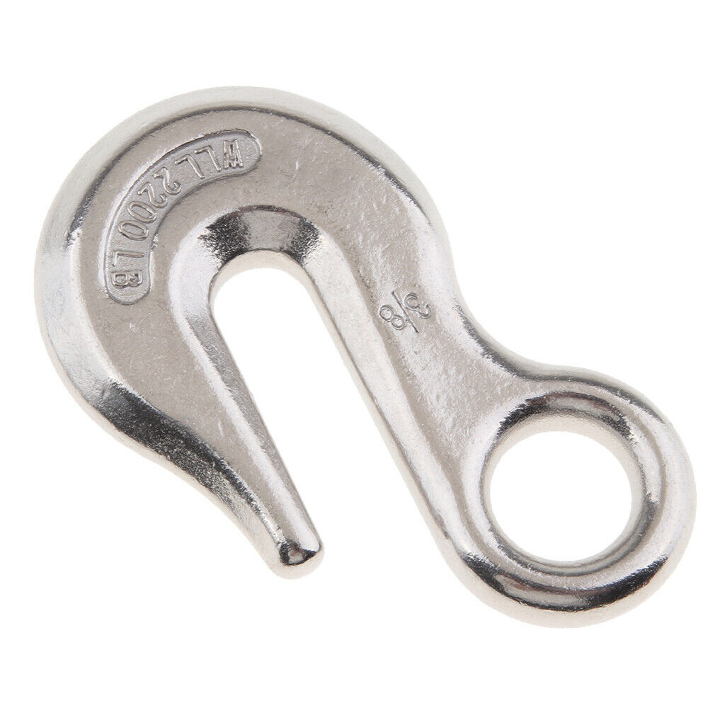 Eye   Hook   Stainless   Steel   3 / 8 "  for   Winch   Cable   Rope   ATV   UTV